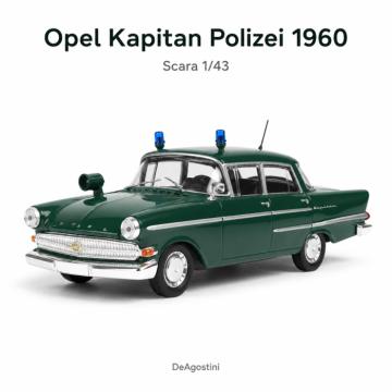 Macheta Opel Kapitan Polizei 1960 verde, scara 1:43 de la Hobbyplanet Romania