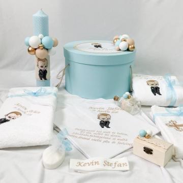 Trusou de botez personalizat cu Baby Boss brodat