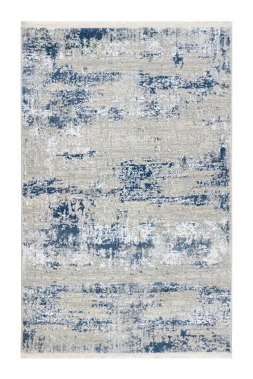 Covor living Nova Lux 53187B albastru / alb MoftX de la URBANIX SRL