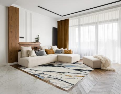 Covor Marmo 52810B Auriu / Negru Moftx de la URBANIX SRL