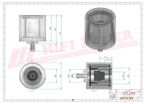 Filtru combustibil SN40756 , 4165884 Caterpillar