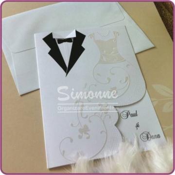 Invitatie nunta eleganta cu plic