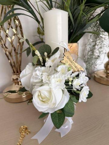Lumanare nunta botez White de la Simonne