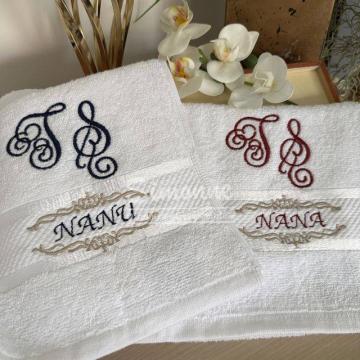 Set prosoape premium nasi - personalizate prin broderie