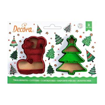 Set decupatoare Brad de Craciun si cizma, 2 buc. - Decora de la Lumea Basmelor International Srl