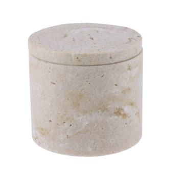 Cutiuta rotunda polirasina / piatra 9x8.5 cm