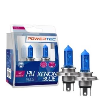 Set becuri Powertec H4 Xenon Blue
