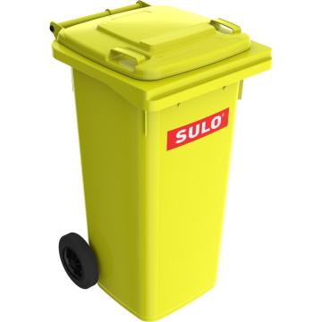 Europubela din material plastic, 120 l, culoare galbena